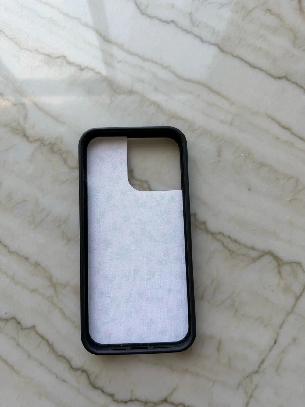 Wildflowers Pink Floral Phone Case with Black Bumper for iPhone 14 ProMax